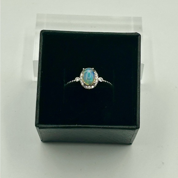 Love Jenny Leigh Ethiopian Opal 925 Sterling Silver Ring Size 7.75